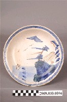 藏品(彩繪山水紋圓盤)的圖片