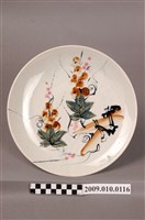 藏品(青瓷彩繪葡萄紋圓盤)的圖片