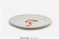 藏品(印花赤繪雙魚紋橢圓盤)的圖片