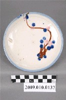 藏品(手繪青花花卉紋圓盤)的圖片