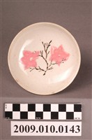 藏品(印彩繪粉紅釉花卉紋圓盤)的圖片