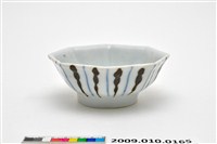 藏品(白瓷轉印旅人牽馬圖八角碟)的圖片