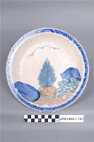 藏品(彩繪山水紋圓盤)的圖片