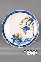 藏品(手繪彩釉鶴紋圓盤)的圖片