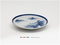藏品(青花繪印山水紋盤)的圖片