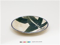 藏品(青花綠彩蕉葉蘭花紋盤)的圖片