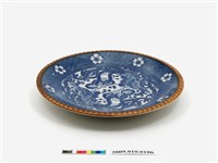 藏品(青花織錦帶雙鳳紋盤)的圖片