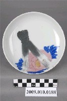 藏品(手繪彩釉花卉紋圓盤)的圖片