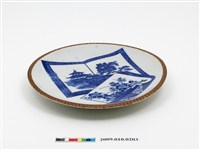 藏品(青花山水樓閣花卉紋盤)的圖片