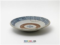 藏品(青花印花星芒花仿梵紋盤)的圖片