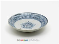 藏品(青花仿梵字福壽紋盤)的圖片