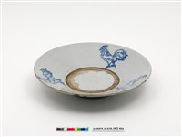 藏品(青花印花公雞紋盤)的圖片