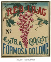 藏品(紅紫丁香牌特選福爾摩沙烏龍茶茶箱標籤)的圖片