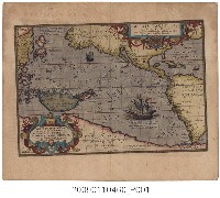 藏品(Abraham Ortelius繪製〈最新太平洋圖〉)的圖片