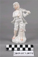 藏品(描金顏彩西洋提琴人物瓷偶)的圖片
