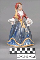 藏品(彩釉西洋仕女陶瓷人偶)的圖片