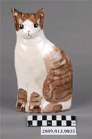 藏品(褐釉貓咪造型陶瓷存錢筒)的圖片