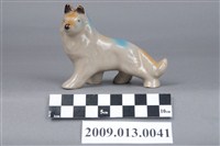 藏品(臺灣鶯歌窯瓷燒牧羊犬裝飾陶瓷)的圖片