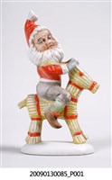 藏品(彩釉聖誕老人騎鹿瓷偶)的圖片