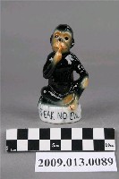 藏品(黑釉猴子陶瓷玩偶)的圖片