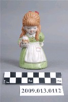 藏品(彩繪烹飪女孩陶瓷鈴鐺)的圖片