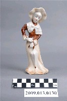 藏品(褐釉西洋貴族淑女持傘瓷偶)的圖片
