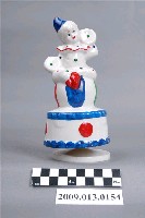 藏品(彩繪小丑裝孩童音樂盒)的圖片