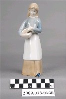 藏品(釉下彩繪西洋農村仕女瓷偶)的圖片