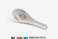 藏品(彩釉印花宮燈囍字紋湯匙)的圖片