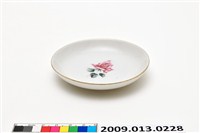 藏品(白瓷紅綠釉印花薔薇紋圓碟)的圖片