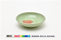 藏品(青瓷紅釉手繪花卉紋碟)的圖片