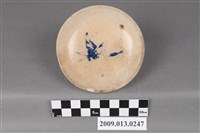 藏品(青花橡皮章印花蝴蝶紋碟)的圖片