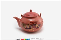 藏品(粉紅釉折枝梅菊扇紋壺)的圖片