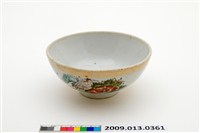 藏品(彩瓷黃閃光釉庭園花鳥紋碗)的圖片