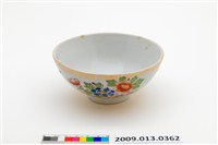 藏品(彩瓷黃閃光釉花鳥紋碗)的圖片