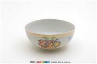 藏品(彩瓷黃閃光釉花鳥紋大碗)的圖片