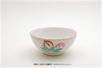 藏品(彩瓷黃閃光釉仙桃囍字紋大碗)的圖片