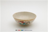 藏品(彩瓷黃閃光釉仙桃囍字紋大碗)的圖片