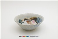 藏品(彩繪山水紋花口瓷碗)的圖片