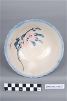 藏品(青花粉紅彩花卉紋菱花口碗)的圖片