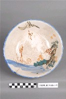 藏品(彩繪印花山水紋菱花口碗)的圖片