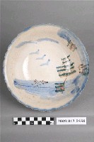 藏品(彩繪印花山水紋菱花口碗)的圖片