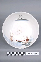 藏品(彩繪山水紋菱花口碗)的圖片