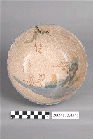 藏品(彩繪印花山水紋菱花口碗)的圖片