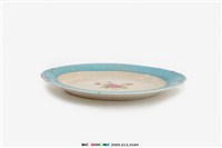 藏品(白瓷彩釉菊花紋橢圓盤)的圖片