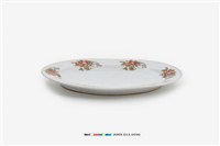 藏品(白瓷彩釉印花花葉紋橢圓盤)的圖片
