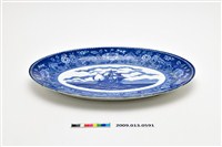 藏品(五月花號青花銅版轉印橢圓盤)的圖片