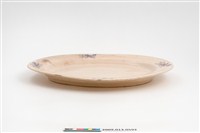 藏品(青花粉紅彩釉印花薔薇紋橢圓盤)的圖片