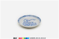 藏品(青花印花山水風景紋碟)的圖片