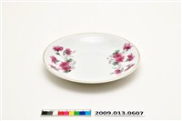 藏品(白瓷彩釉印花花卉紋圓碟)的圖片